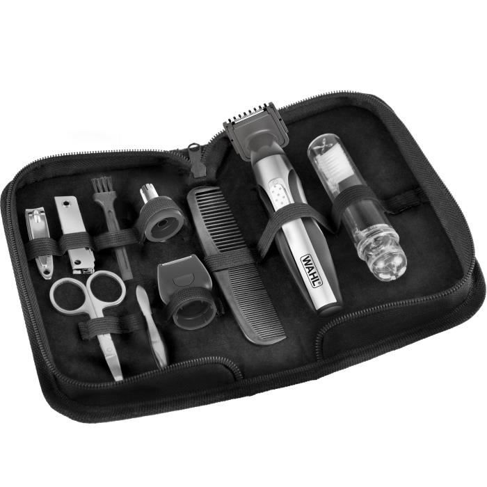 WAHL 05604-616 - Deluxe Travel Kit - Precision trimmer lithium-ion battery and toiletry bag - Rotating head - Comb