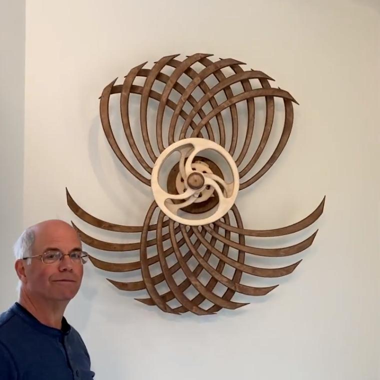 Wood Swirl™ Calming Moving Art 3
