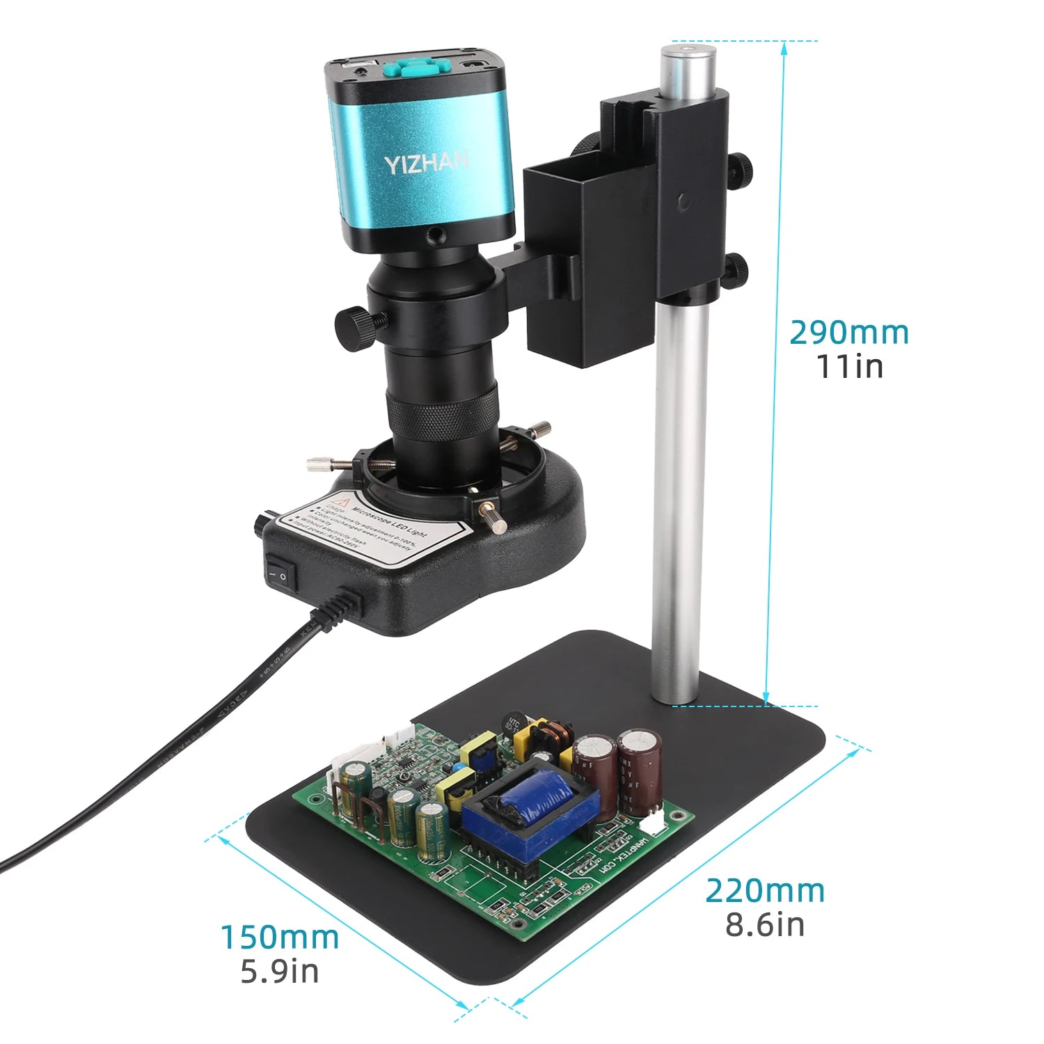 Digitale Microscoop, 48MP 4K Videocamera, LED Cirkelvormige Lamp