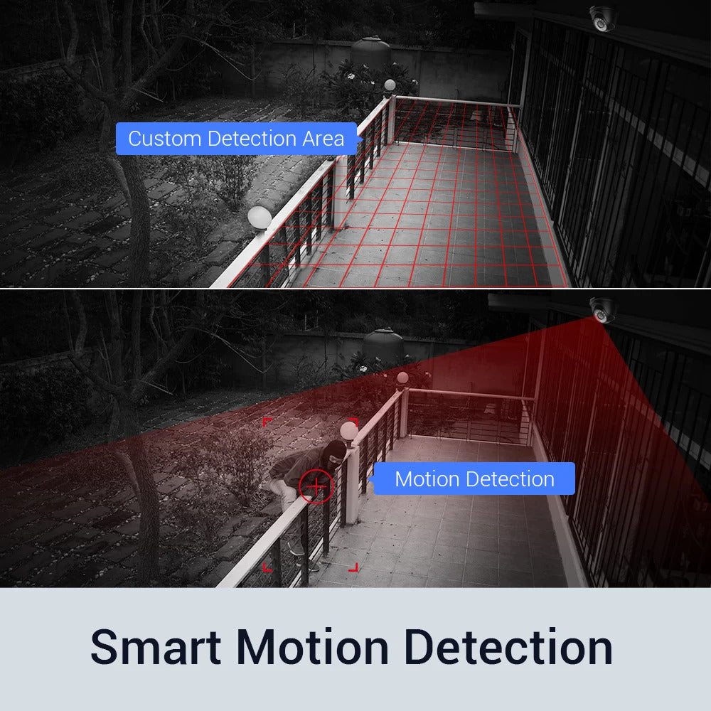 Beveiligingscamera Systeem, 8CH H.265 6MP, Bewegingsdetectie