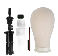 21/22/23 inch Pruik Hoofd Mannequin - Canvas Blok, Statief