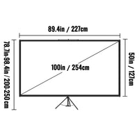 Projectiescherm, 16:9 Beeldverhouding, Aluminium Statief