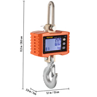 1000KG Digital Crane Scale - Aluminum, LED Display, Reinforced R