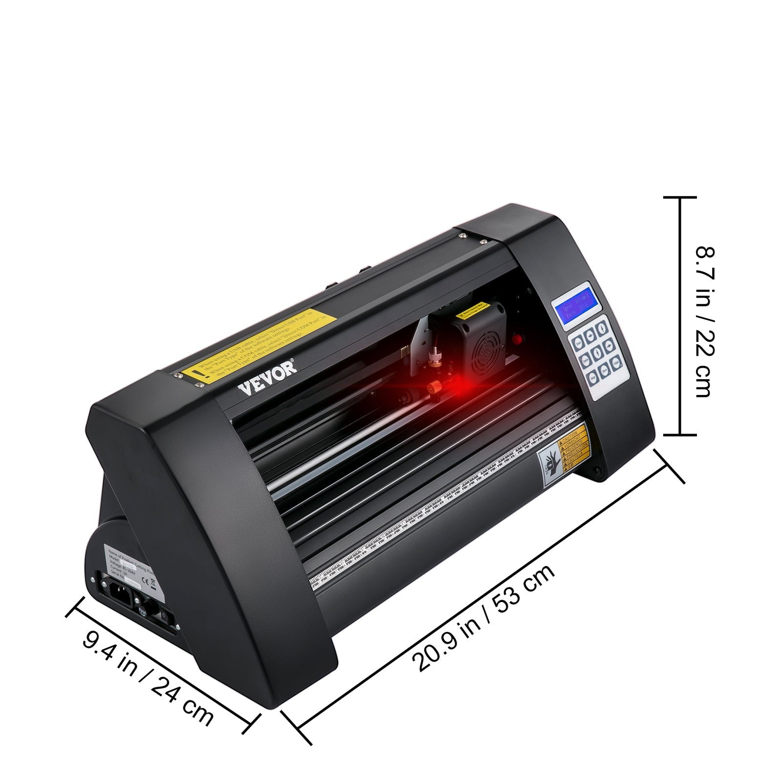 Vinyl Cutting Plotter 375mm - LCD Screen, Laser Guide & Multi-System C