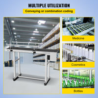 Conveyor Belt Machine, 150 CM Length, Stainless Steel Guardrail