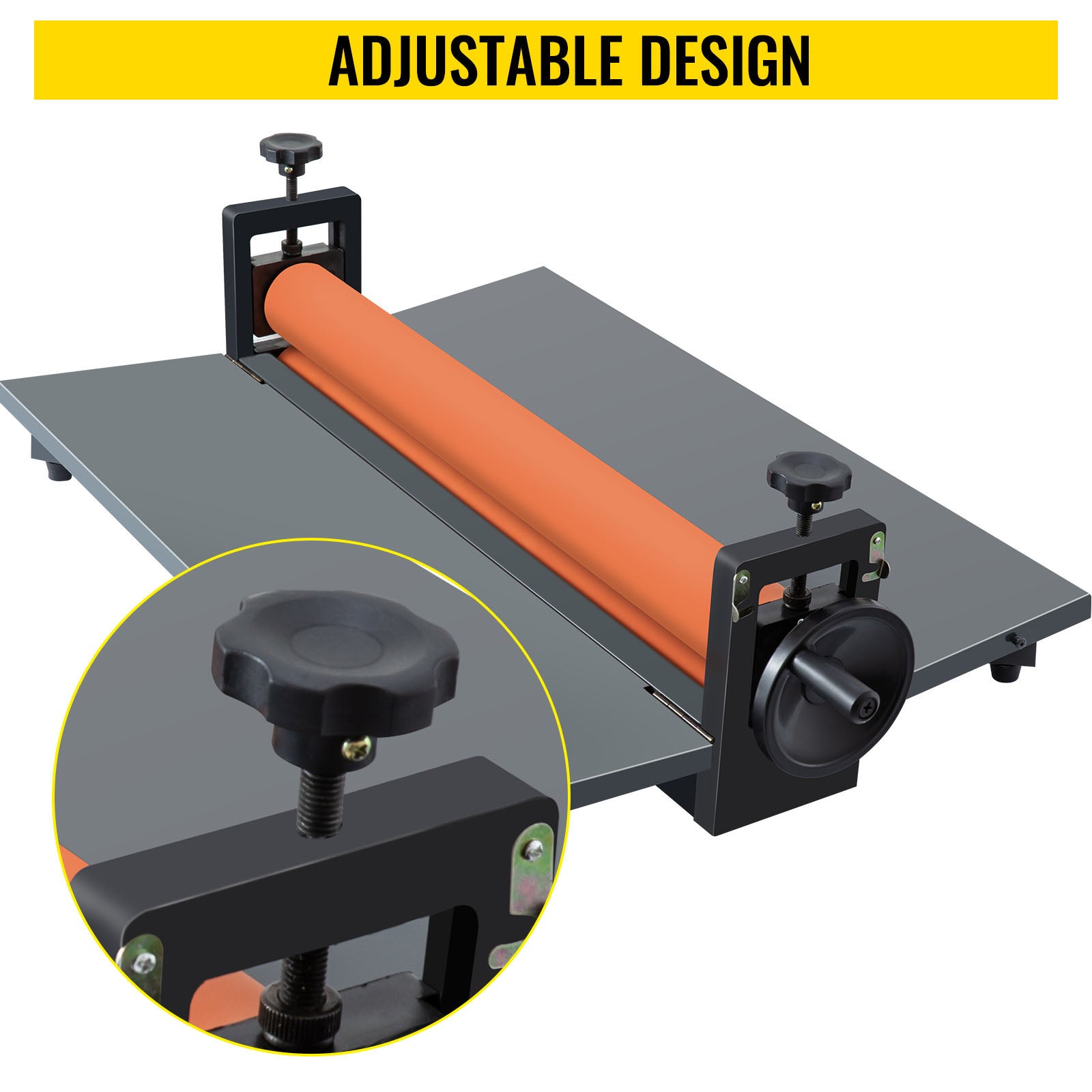 Handleiding Koude Rol Lamineermachine, 25,6" Lamineerbreedte, Verstelbare Dikte, Duurzame Metalen Constructie