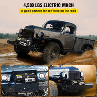 Electric Winch, 4500LBS Capacity, Synthetic Rope