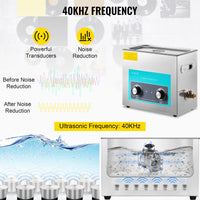 Ultrasone Vinylplatenreiniger, 6L capaciteit, draagbaar