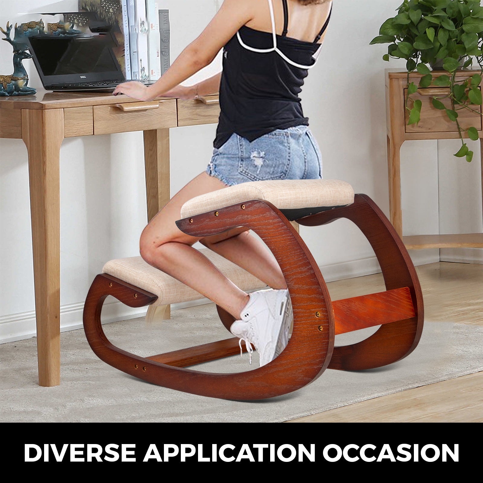 Knielstoel, ergonomisch ontwerp, dikke kussen