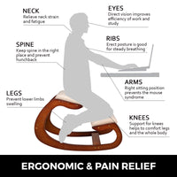 Knielstoel, ergonomisch ontwerp, dikke kussen