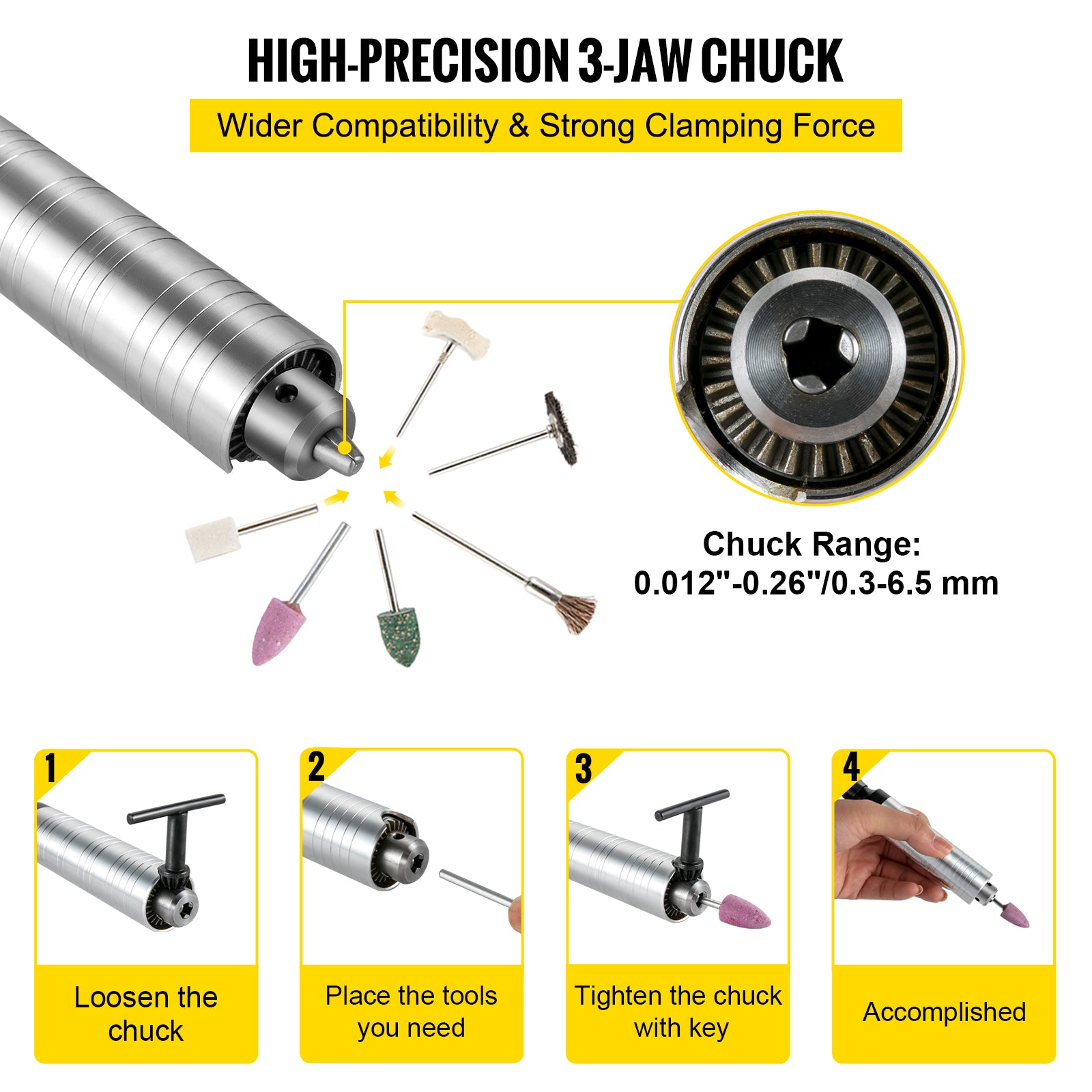 Flexshaft Grinder Kit, Metal, Wood & Stone Polishing