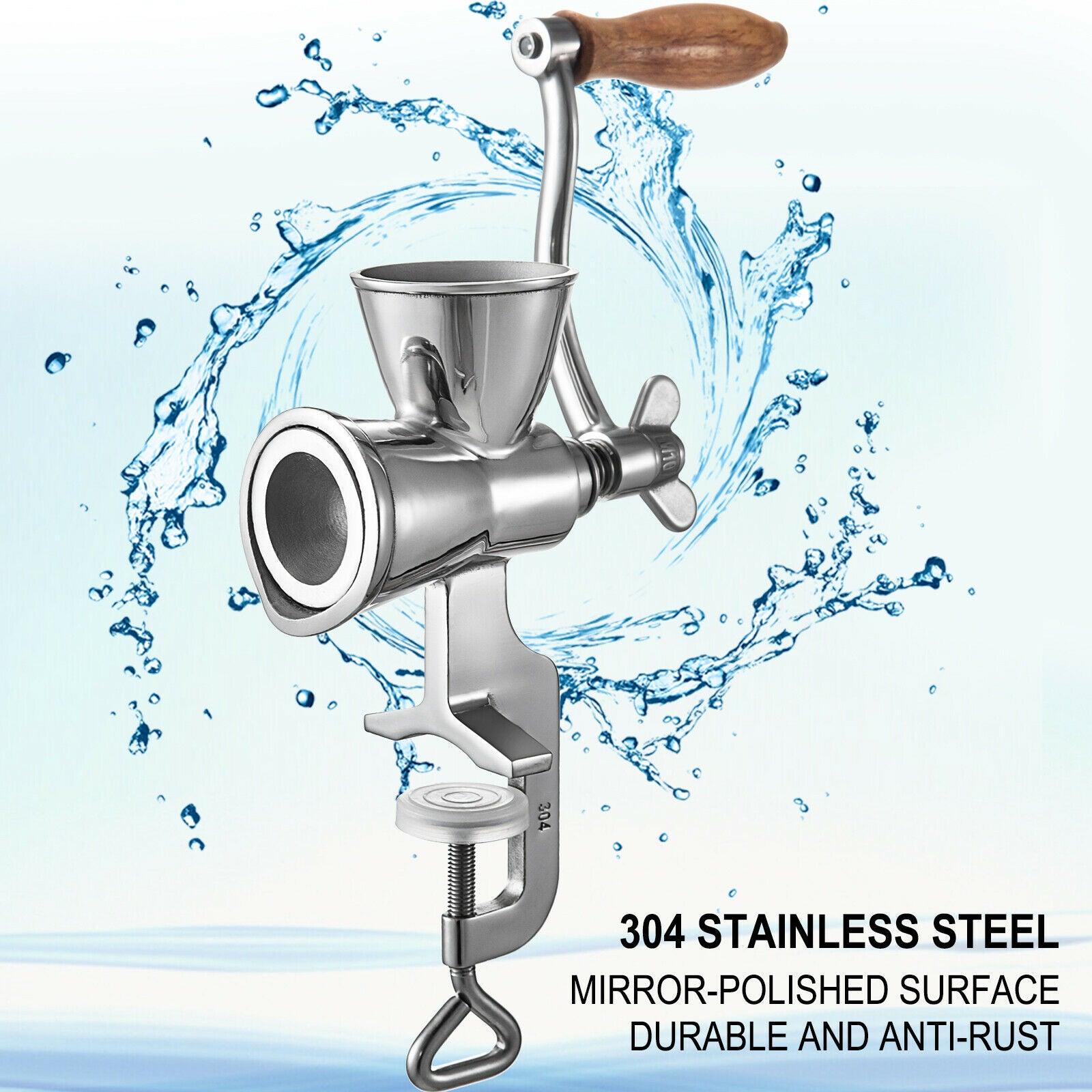 Grain Mill, Manual Operation, Stainless Steel