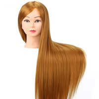 Hairdressing Training Mannequin Head, High Temperature Synthetic Fiber, 75 cm Length