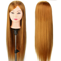 Hairdressing Training Mannequin Head, High Temperature Synthetic Fiber, 75 cm Length